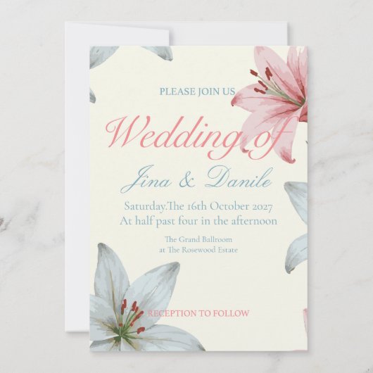 Invitation Azure Bloom V02 (Dos)