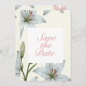 Invitation Azure Bloom V02 (Devant / Derrière)