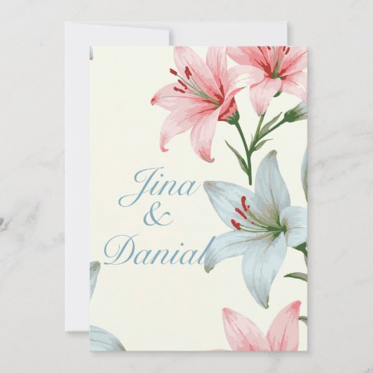 Invitation Azure Bloom V03 (Devant)