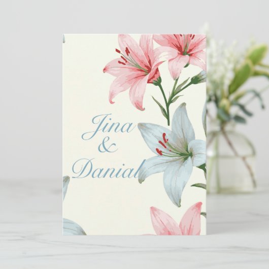 Invitation Azure Bloom V03 (Debout devant)