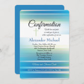 Invitation azurée de confirmation de ciel (Devant / Derrière)