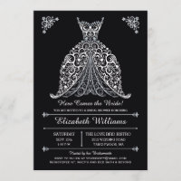 B et W ici vient la jeune mariée ! Fête de la