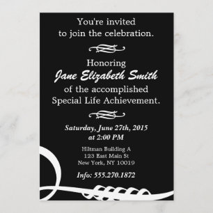 Invitation B&W Élégante de base
