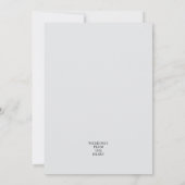 Invitation B & W Florals Changer la date du Mariage (Dos)