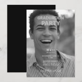 Invitation B/W Photo Graduation Party (Devant / Derrière)