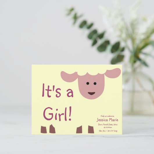 Invitation Baa Baa Baby (Debout devant)