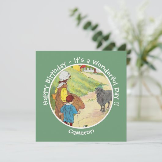 Invitation Baa, Baa, Black Sheep Anniversaire Collection (Debout devant)