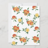 Invitation Bab d'aquarelle orange d'agrumes Little Cutie (Dos)