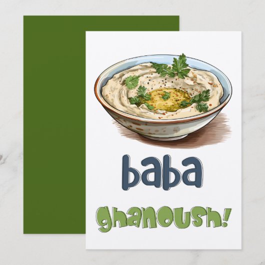 Invitation Baba Ganoush Eggaspirer Eggaspirer EggInstallation (Devant / Derrière)