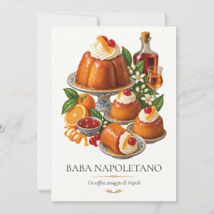 Invitation Baba Napoletano – Vintage Italian Dessert