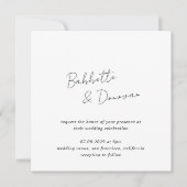 Invitation Babbette minimaliste Mariage moderne (Devant)