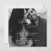 Invitation Babbette Minimaliste Photo Mariage moderne (Devant)