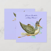 INVITATION BABE FÊTE DE NAISSANCE (Devant / Derrière)