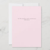 INVITATION BABEAU FILLE ROSE AVEC TETINE (Dos)