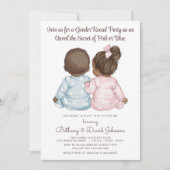 Invitation Babies douces Pyjamas de la fête de la révélation  (Devant)