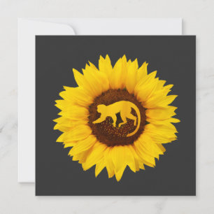 Invitation Babouin Pour Femmes Hommes Singe Animal Tournesol