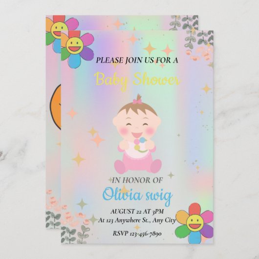 Invitation baby (Devant / Derrière)