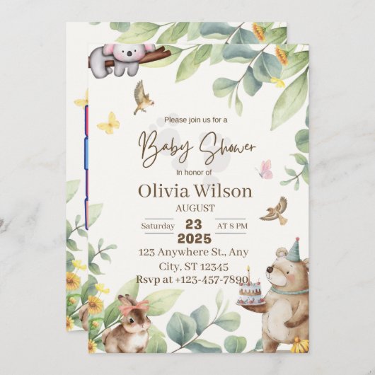 Invitation baby (Devant / Derrière)