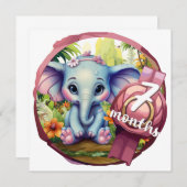 Invitation Baby - 7 months (Devant / Derrière)