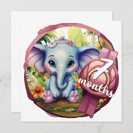 Invitation Baby - 7 months (Devant / Derrière)