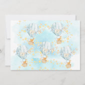 Invitation Baby Animals Hot Air Balloon Baby Boys Douche (Dos)