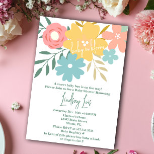 Invitation Baby au printemps en fleurs Shower Floral Bébé