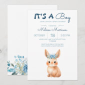 Invitation Baby Baby Baby Douche (Devant / Derrière)