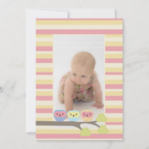 Invitation Baby Baptism Christening Cute Owls Photo Invitatio