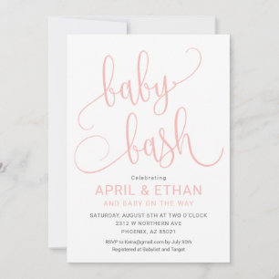 Invitation Baby Bash, Invitation de douche pour le