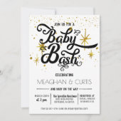 Invitation Baby Bash | Noir, Blanc & Or (Devant)