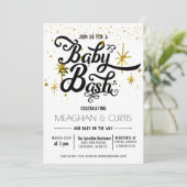 Invitation Baby Bash | Noir, Blanc & Or (Debout devant)