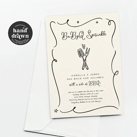 Invitation Baby BBQ BaByQ Sprinkle