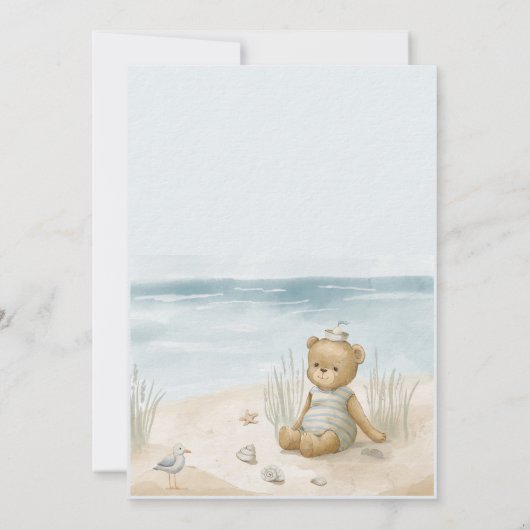 Invitation Baby Bear Sailor Anniversaire (Dos)