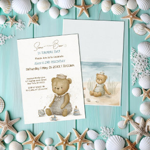 Invitation Baby Bear Sailor Anniversaire