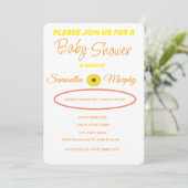 Invitation Baby Bee | Invitación de Baby Shower (Debout devant)