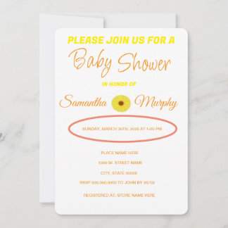 Invitation Baby Bee | Invitación de Baby Shower