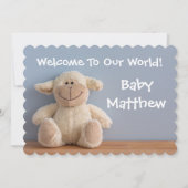 Invitation Baby Birth Welcome Card Nom du bébé (Devant)