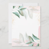 Invitation Baby Bloom Elephant Élégant baby shower fille (Dos)