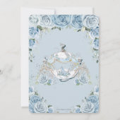 Invitation Baby Blue Floral Cendrillon Coach Quinceañera (Dos)
