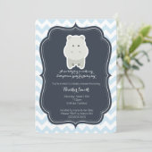 Invitation Baby Blue Hippo (Debout devant)