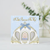 Invitation Baby Blue Prince Baby Boy Douche (Debout devant)