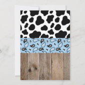 Invitation Baby Blue Rodeo Wild West Cowboy Anniversaire (Dos)