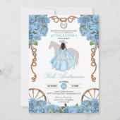 Invitation Baby Blue Western Charro Quinceanera (Devant)
