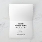 Invitation Baby Bo by Bird Blue Birthday Card (Intérieur)