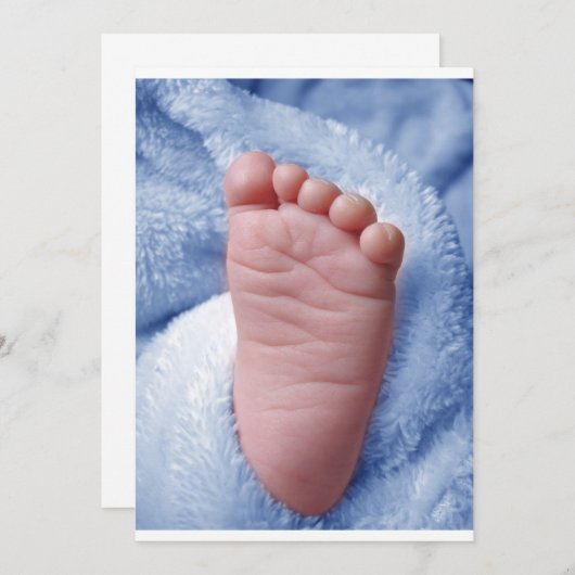 Invitation Baby Boy (Devant / Derrière)