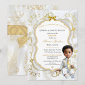Invitation Baby Boy Baptême Communion Christening Bible (Devant / Derrière)