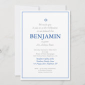 Invitation Baby Boy baptisant l'invitation hébraïque juive cé (Devant)