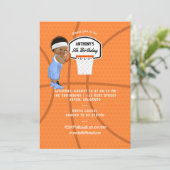 Invitation Baby Boy Basketball fête d'anniversaire (Debout devant)