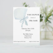 Invitation Baby Boy Blue Bonnet (Debout devant)