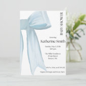 Invitation Baby Boy Blue Ribbon (Debout devant)